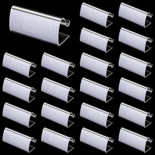 24 Pieces Table Skirting Clips Clear Tablecloth Clips for Indoor Outdoor Events Wedding Meeting Party Picnic Banquet
