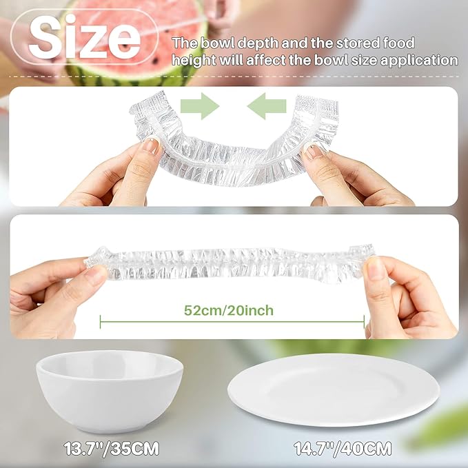 MAQIHAN 300 Bowl Covers Bread Proofing - Extra Large Plastic Wrap for Food Sourdough Bread Baking Rising Elastic Reusable Plate Covers Outdoor Food Fresh Keeping Bags Shower Cap Hair Deep Conditioning