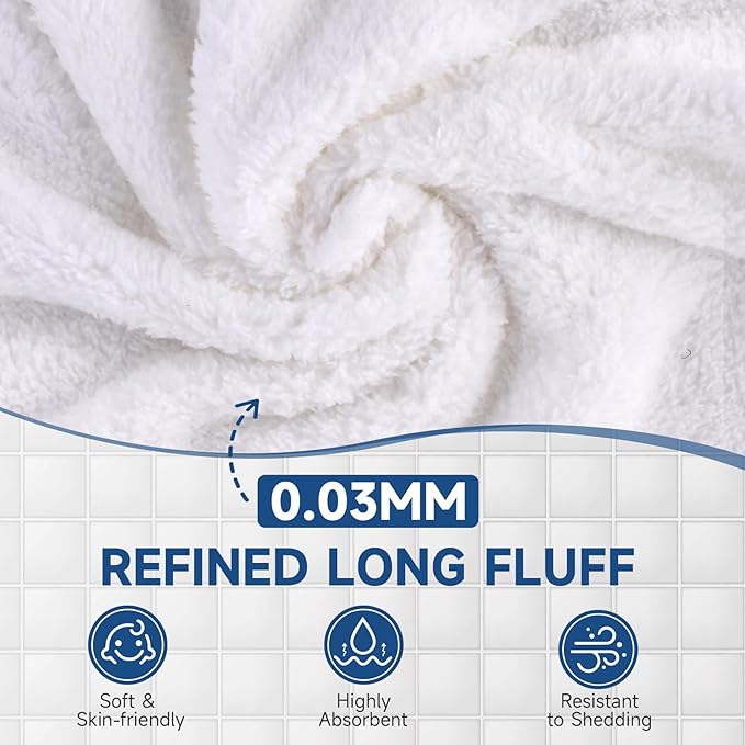 TEAWOO 40 Pack White Coral Velvet Washcloths Bulk, Highly Absorbent and Soft Face Towels, Multi-Purpose Wash Cloths & Hand Towels for Bathroom, Hotel, Spa and Gym, 12 x 12 inches