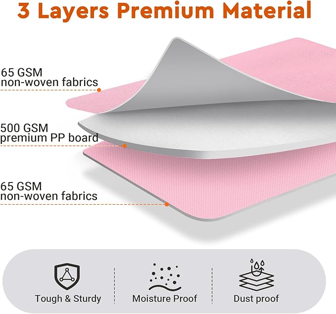 2 Pack Bed Sheet Closet Organizers and Storage,Sturdy Foldable Storage Containers with Window and Label,Storage and Organization for Bedding Sheets,Duvet Covers,Blankets (Pink)