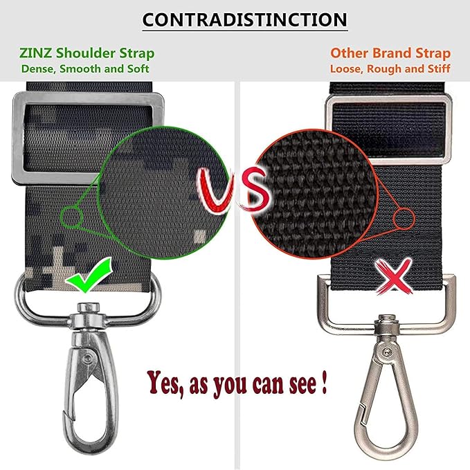 ZINZ Bag Shoulder Strap, Padded Adjustable Shoulder Strap Replacement