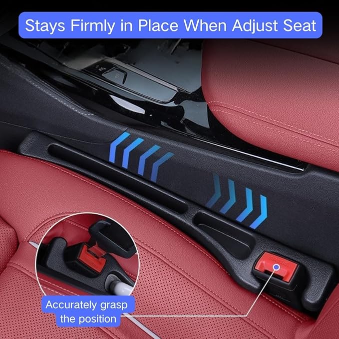 AxelNex Universal Car Seat Gap Filler, Storage Organizer for Vehicle Console Side Pockets (Brown)