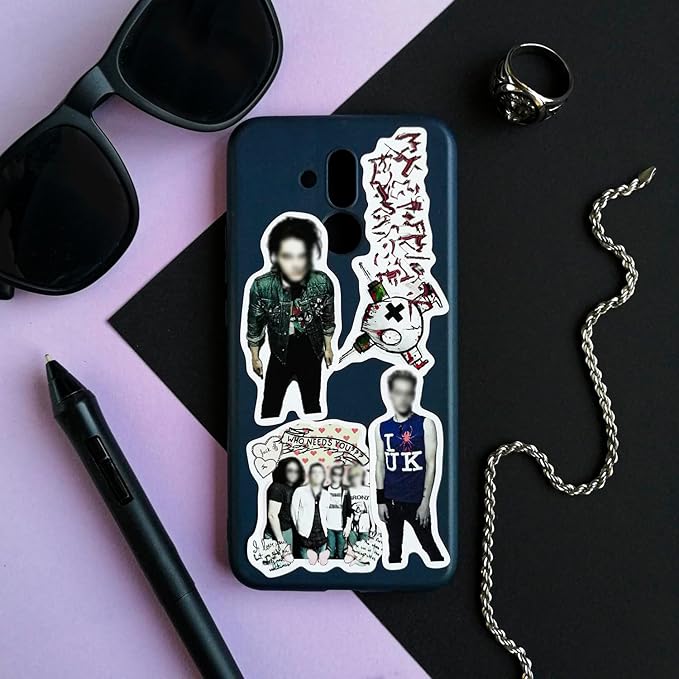 BulbaCraft MCR Stickers - Rock Band Stickers for Adults, 36 Pieces of Strong Adhesive and Waterproof Decals, Guitar Laptop Decals for Teens, Gifts for Women & Men