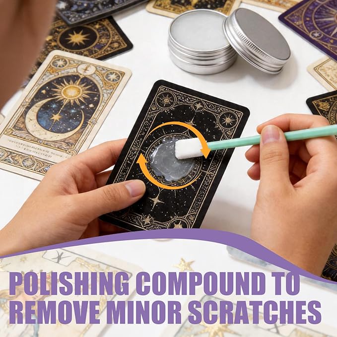 Card Care Clean Kit, Trading Card Cleaning Kit Includes Polishing Paste and Cleaning Spray Surface Care Effective Cleaning Repairing Scratches for Caring for Various Types of Cards