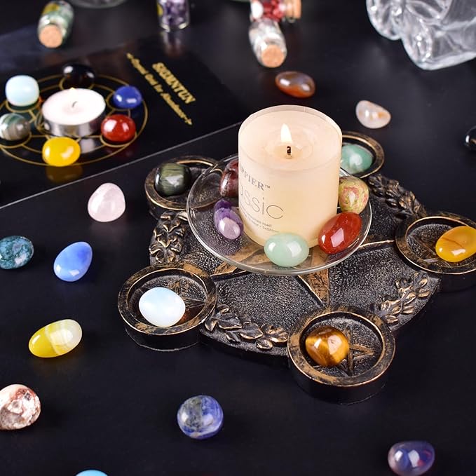 Polished Multicolor Healing Crystal Stone Set, 72 Pcs, 0.5" Handpicked Tumbled Stones for Healing, Reiki, Meditation, Crafting, Home Decor, Ethically Sourced, Multicolor