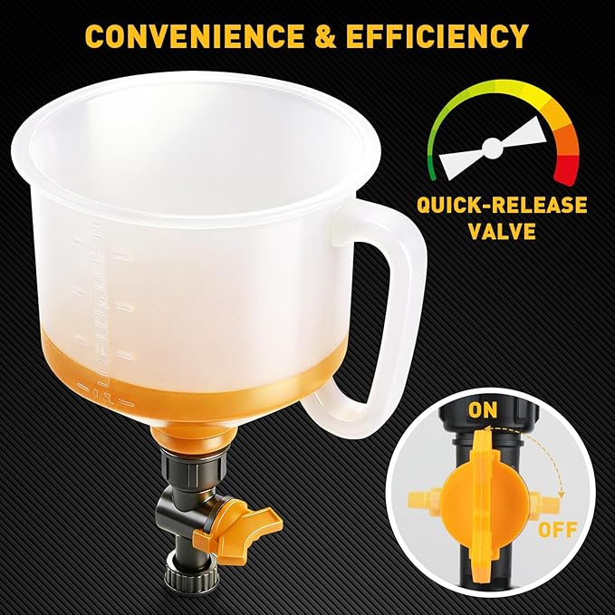 20-Piece No-Spill Coolant Funnel Kit, Cooling System Funnels Kits, Spill Proof Funnel Bleeder, Radiator Funnels Kit with Adapters, Extensions, Flexible Hose, Circular-Funnel, Towel for Automotive Use