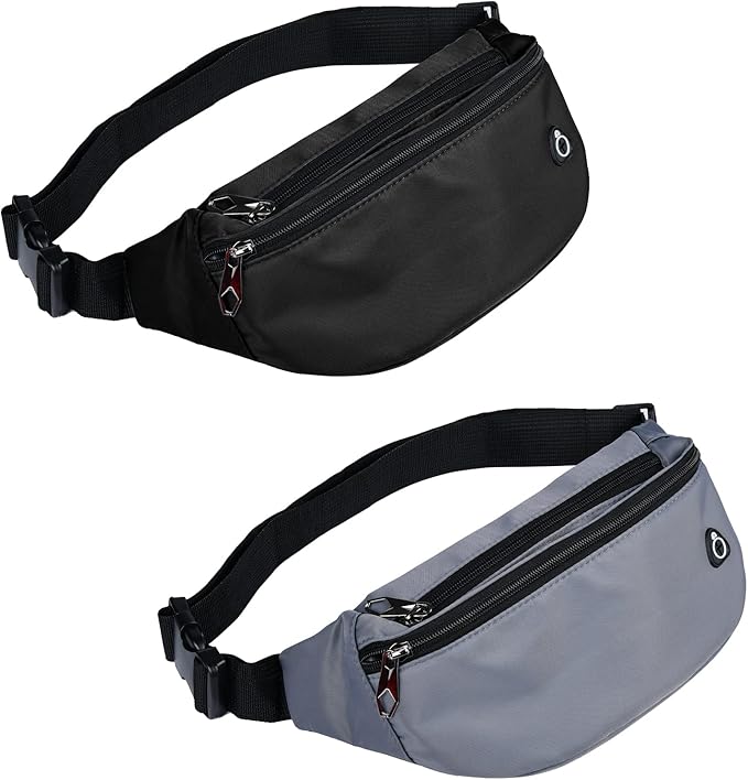 Fanny Packs for Men and Women, Waterproof Sports Waist Pack Bag for Travel Hiking Running Hands-free