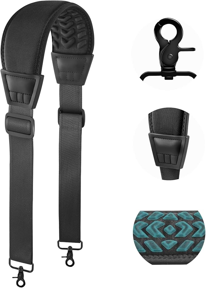 3D Air Cushion Ultra Comfortable Duffel Bag Strap，55" Universal Laptop Shoulder Strap, with Double Adjustable Buckles and Metal Hooksfor Briefcase Computer Messenger Bag (Reduced Stress)