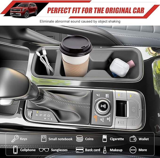 Cup Holder Coaster Fit for 2020-2025 Kia Telluride Accessories Cup Holder Mat Pad Inserts Interior CupHolder Liner for 2024 Kia Telluride(for Telluride)