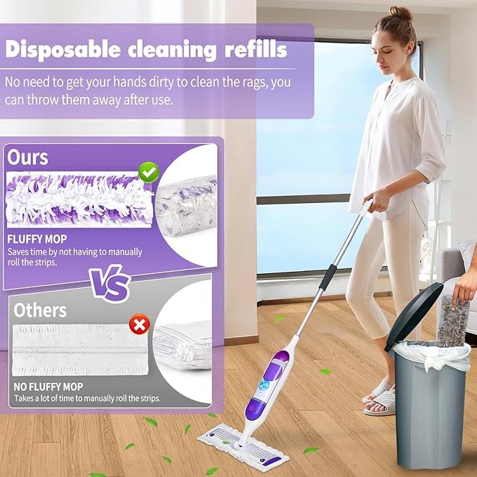 60 Pack Disposable Power Mop Pads for Swiffer Power Mop Pads,Compatible with Swiffer Power Mop Refills,Thickened Multi-Surface Replacement for Swiffer Wet Pads Refill on All Finished Floors