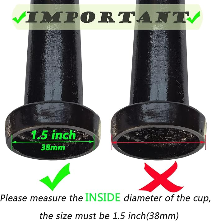 100 Pack 1.5" Wrought Iron Patio Furniture Glides Outdoor Chair Leg Floor Protectors-Black…