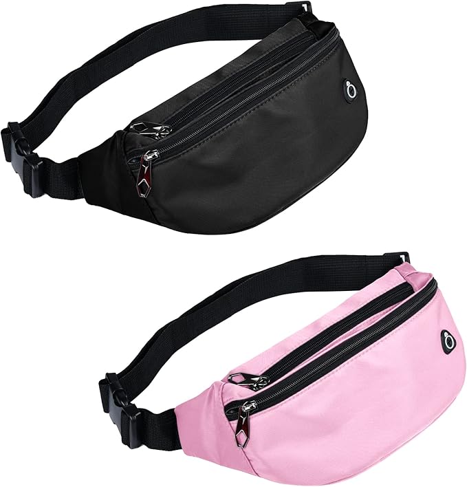 Fanny Packs for Men and Women, Waterproof Sports Waist Pack Bag for Travel Hiking Running Hands-free