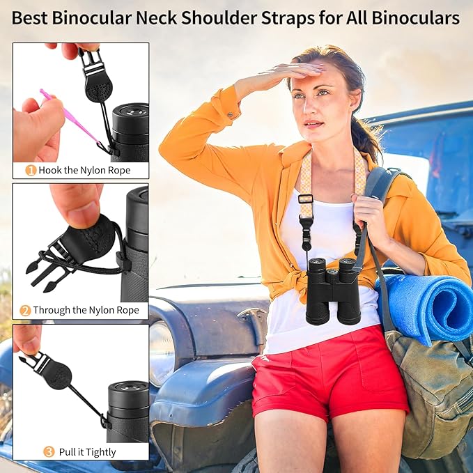 Checkerboard Daisy Shoulder Strap, Adjustable Camera Strap with 2 Sets of Quick-Release Buckles, Comfortable Neck Strap for iPad, Tablet, Camera, Laptop, Binocular, Luggage Bag