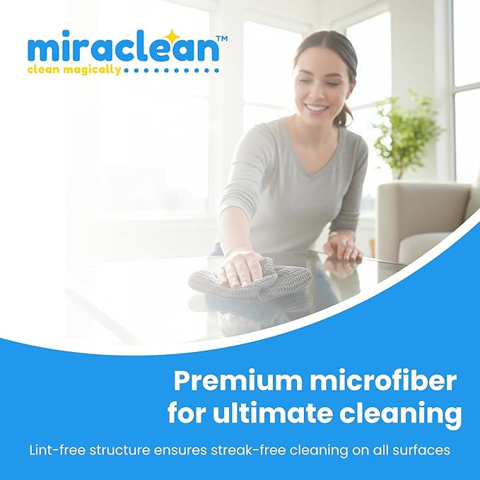 Waffle Weave Microfiber Cloths - 12 x 12 inches - Lint Free Cloth, Streak-Free Absorbent Microfiber Glasses Cleaning Cloth, Screens, Dusting & Appliances - 12 Pack Premium Cloth Wipes