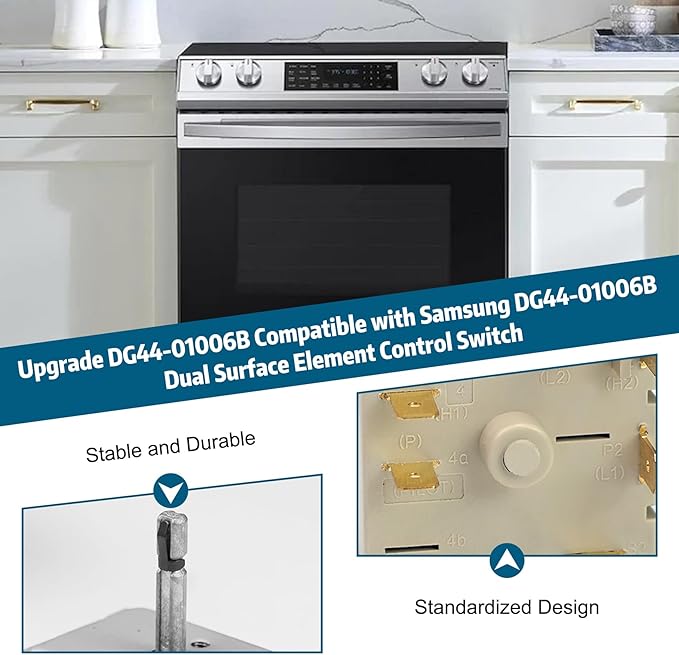 DG44-01006B PER001-12D For Samsung Dual Infinite Switch,Fit For Samsung Range Oven Surface Element Control, For Stove Infinite Switch, For NE59J7750WS NE58K9850WS Replacement Parts