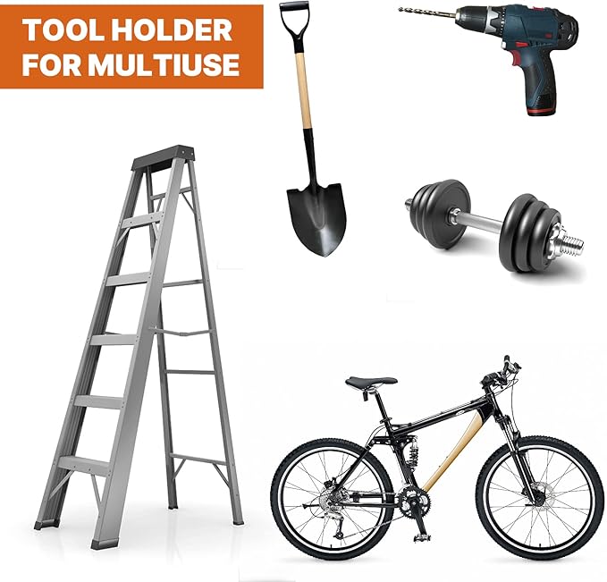 FLEXI RODS Garage Storage Garage Organizer Trimmer Rack Garden Power Tool Hanger for Grass Trimmer, Hedge Trimmer, Garages Wall, Garag Trimmer, Garden Tools, 3 Pack