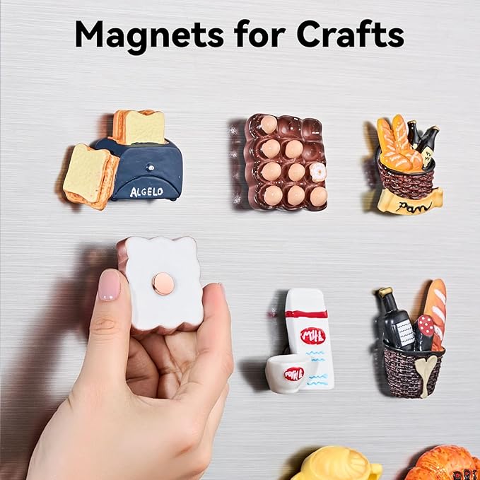 SMARTAKE 45 Pcs Refrigerator Magnets, 10x2.6mm Small Round Fridge Magnets, Multi-Use Premium Neodymium Office Magnets for Fridge, Whiteboard, Billboard in Home, Kitchen, Office and School (Rose Gold)