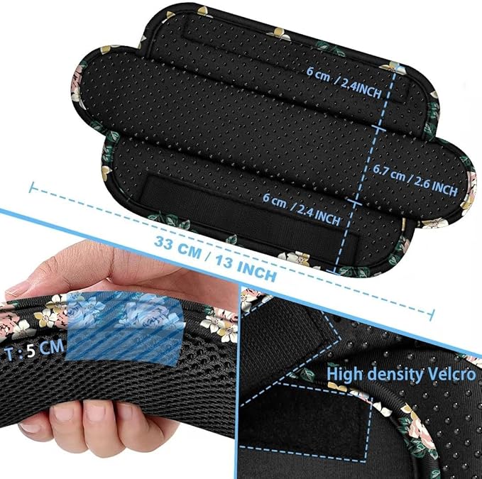 ZINZ 2-Pack Universal Shoulder Pad with Ultra Thick Cushion for Bag Luggage Bag Crossbody, Plus Long & Anti-Slip & Breathable,Dark Rose