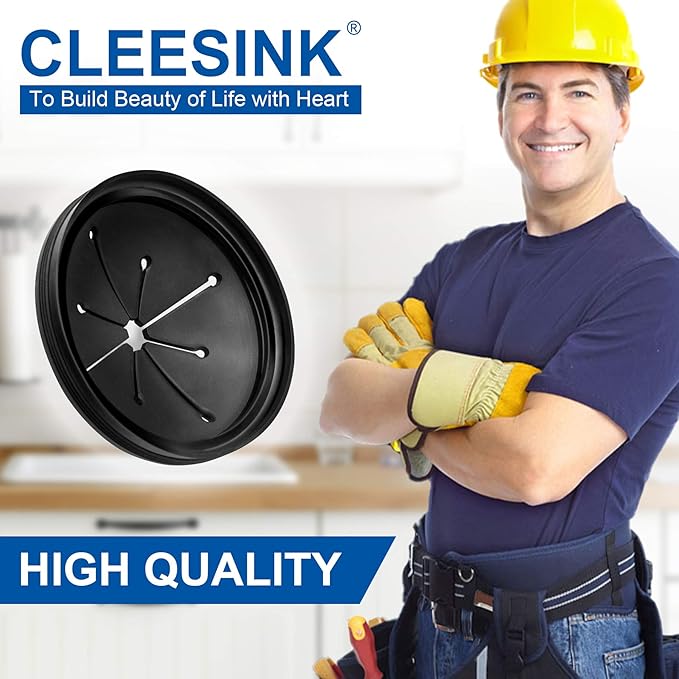 2 PCS Garbage Disposal Splash Guard Sink Baffle, Food Waste Disposer Parts Accessories, Multi-function Drain Plugs for Garbage Disposals, 3 3/8 Inch by CLEESINK