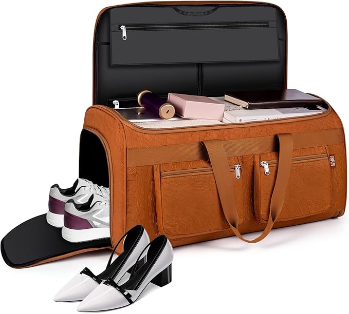 Convertible Garment Duffel Bags for Travel - Carry on Garment Duffle with Toiletry Bag Storage Bag Large Travel Duffel Bag 2 in 1 Hanging Suit Bag Weekender Bag for Men Women 3pcs Set
