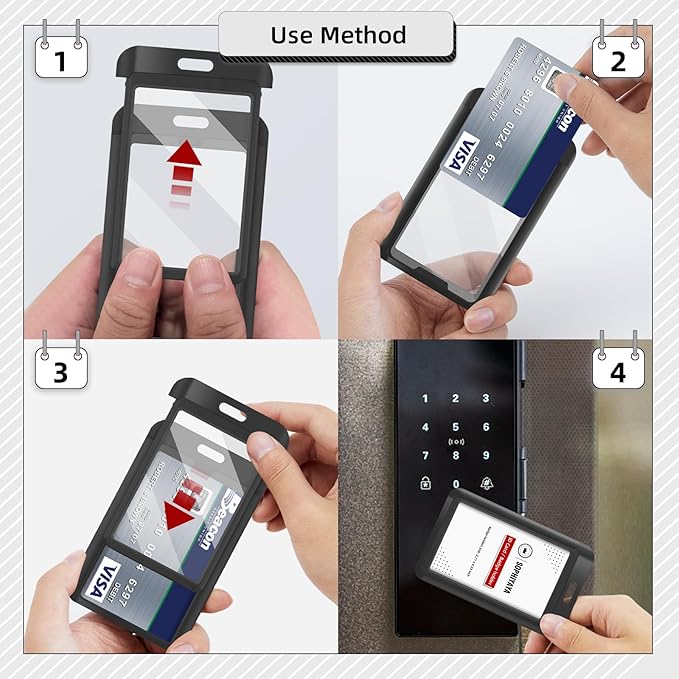 12 Pack Sliding Badge Holder with Double-Sided Windows Key Card Work Badge Sleeve for Office School Factory Teacher Student (Red)