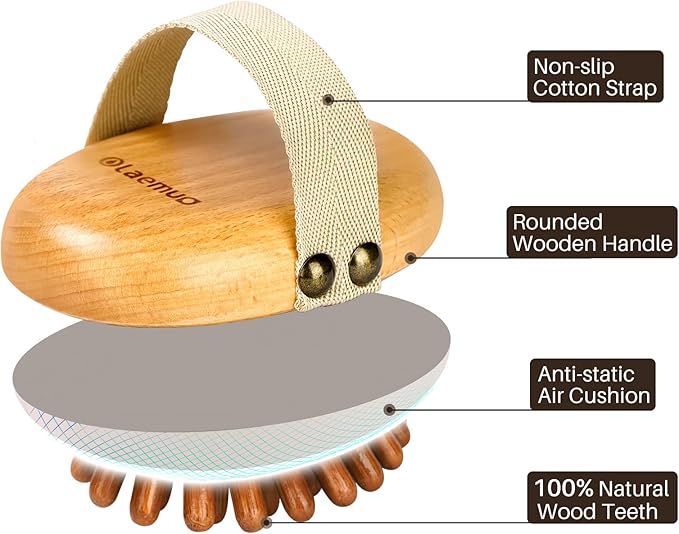 Wood Therapy Massage Tool for Belly Fat,Wooden Meridian Massage Body Brush for Cellulite Remover, Cellulite Lymphatic Drainage Massager for Body Shaping, Maderoterapia Kit for Muscle Pain Relief