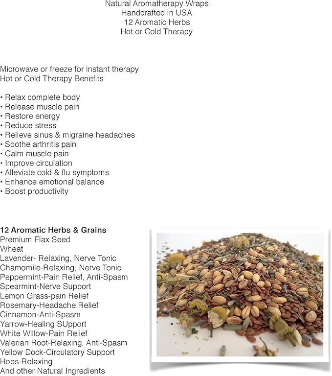 Mars Wellness Heated microwavable Neck and Shoulder Wrap - Herbal Hot/Cold Deep Penetrating Weighted Herbal Aromatherapy Shoulder and Neck Therapy Wrap - Made in The USA (Charcoal) - 2 Pack