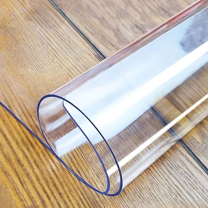 LovePads Clear Table Cover Protector, 17 x 24 Inch 2mm Thick Plastic Table Cover, Table Protector for Dining Room Table, Waterproof Dresser Cover Top for Kitchen, Coffee, Writing Desk