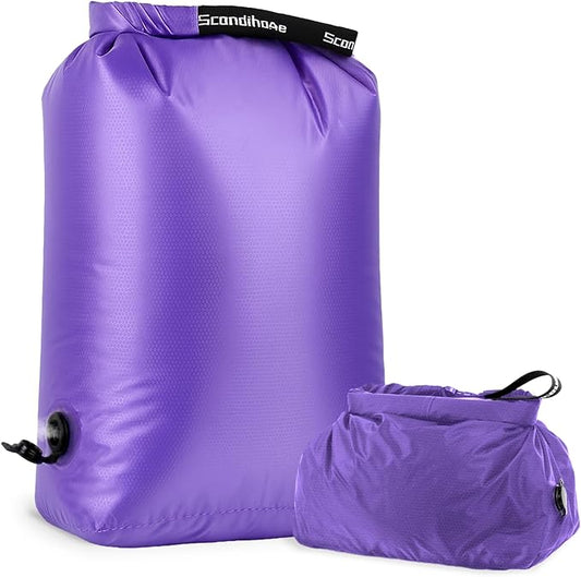 Travel Laundry Bag, Pump-free Vacuum Compression Dirty Clothes Bag, Large Reusable Waterproof & Washable Laundry Bag, Wet and Dry Bag, Ideal for Suitcases, Laundromats (1 Pcs) Purple