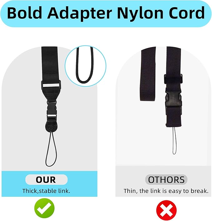 Adjustable Shoulder Strap: Comfortable iPad Strap Nylon Neck Lanyard for iPad/Samsung Tablet Case, Camera, Binoculars, Crossbody Laptop, Luggage Bag