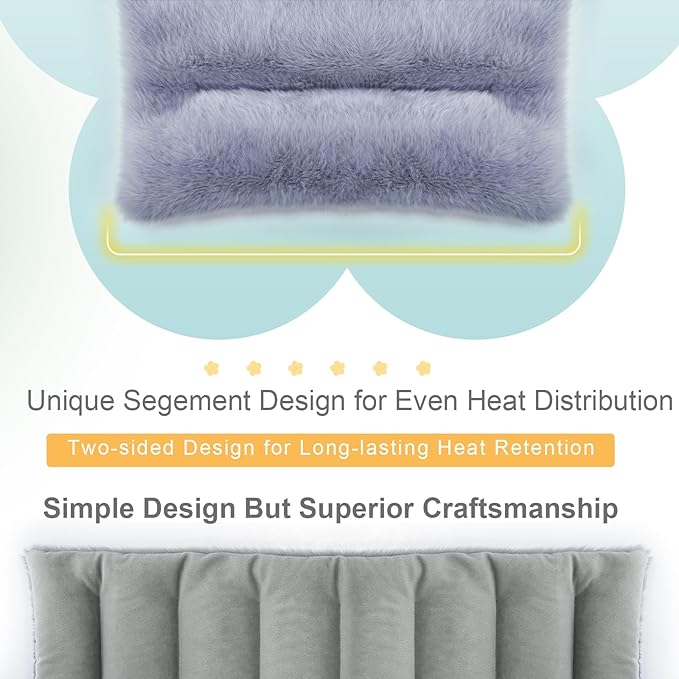 UNCN Microwave Heating Pad 7x17 Inches | Microwavable Heat Pad for Pain Relief | Reusable Bean Bag | Weighted Hot Pack for Neck, Shoulder, Cramps, Back | Warm Compress