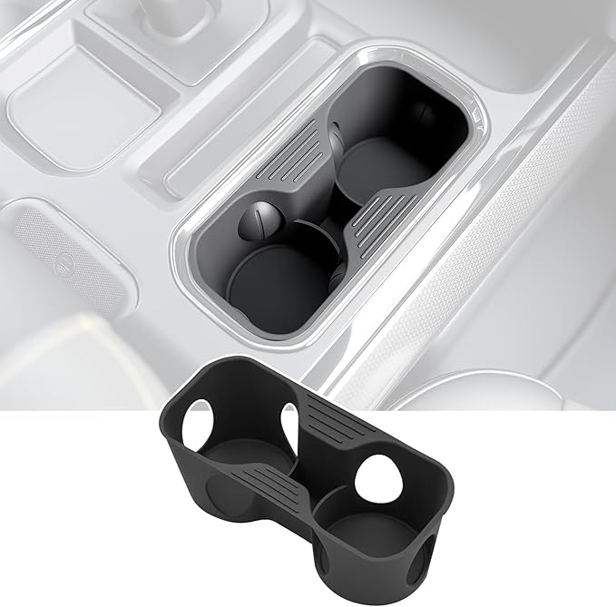 Cup Holder for 2022-2025 Chevy Silverado & GMC Sierra 1500,Center Console Cup Holder Insert Cupholder Organizer Coaster Liner for 22-25 Silverado/Sierra Interior Accessories(Bucket Seat Only)