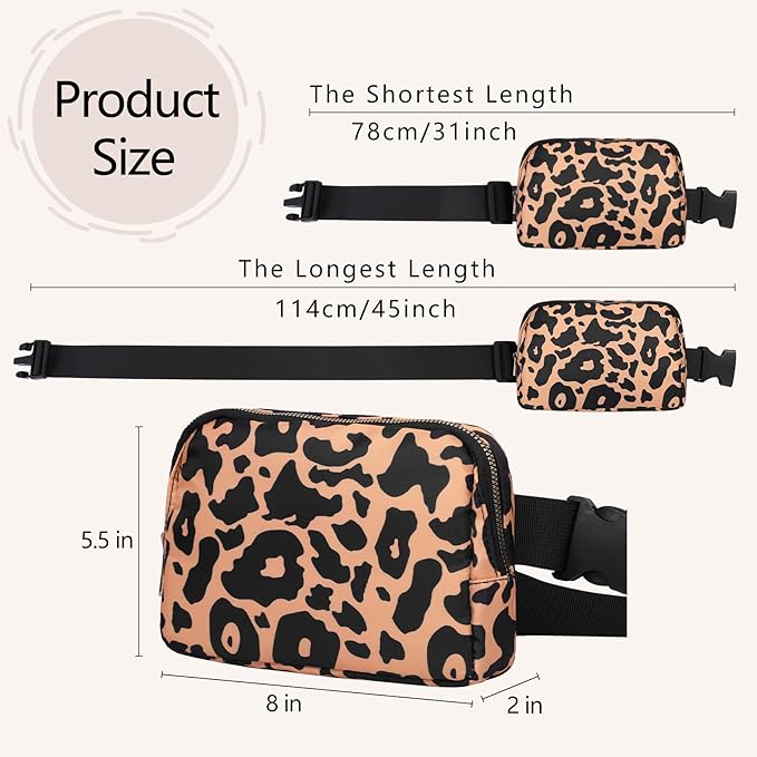 VOROLO Fanny Pack For Women And Men Crossbody Bag Belt Bag with Adjustable Strap Graduation Gifts