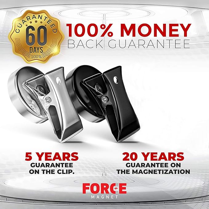 10 Pack Magnetic Clips Heavy Duty, Premium 35mm Diameter Refrigerator Metal Chip Clips with Anti-scratch Pads, Strong Magnet Clips for Whiteboard Fridge Home Office School Use, Black + Silver