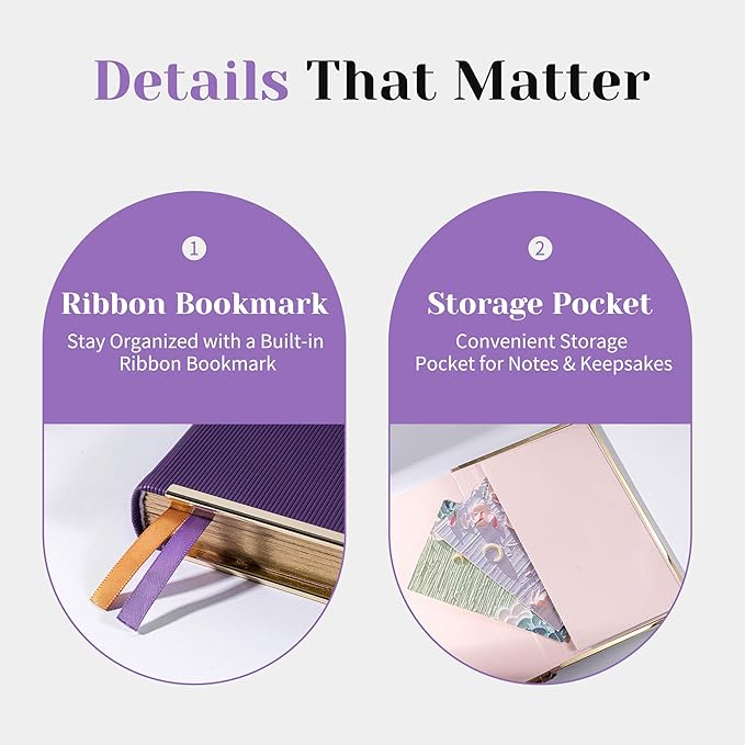 CAGIE Elegant Gold-Edged Journal for Women – Aesthetic Vegan Leather A5 Notebook, 256 Pages 100GSM Thick Paper Hardcover Diary, Gift Journals for Writing