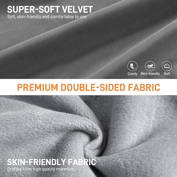 Microwavable Heating Pad for Neck and Shoulders, Weighted Microwave Moist Heated Wrap for Pain Relief Muscle Stress Tension, Heat Neck Wrap with Aromatherapy, Hot & Cold Compress, Grey