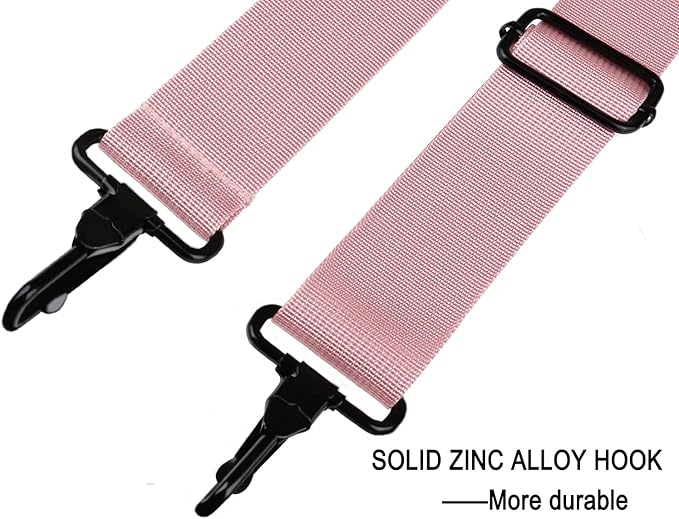 Shoulder Strap, Durable 55" Universal Replacement Laptop Shoulder Strap, Adjustable Comfortable Belt with Metal Hooks for Briefcase, Computer Messenger Bag, Laptop Case Luggage/Duffel/Camera, (Pink)