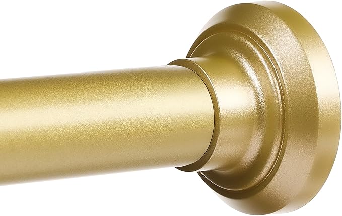 ENJOYBASICS Shower Curtain Rod 30 to 64 Inches, 1 Inch Stainless Steel Adjustable Spring Tension Rods No Drill for Bathroom, Closet, Window, Room Divider, Never Rust, Non Slip, Gold