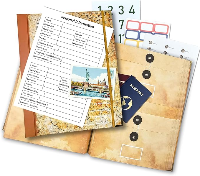 Document Organizer | Expanding File Folder for Important Papers, Passports, Birth Certificates | in Case If I Die File Folder | Ideal for Home Organization & Graduation Gift(Maple Leaf)