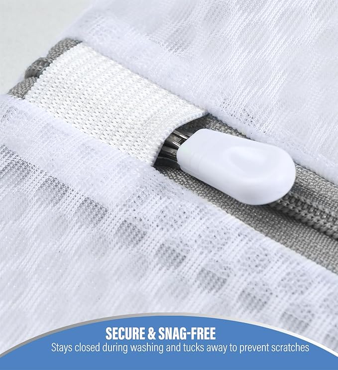 VASSON Premium Mesh Laundry Bags for Delicates with Auto-Lock Zipper - Durable Washing Bag Set for Blouse, Hosiery, Underwear, Bra, and Shoes (5-Piece Set (All-Purpose))