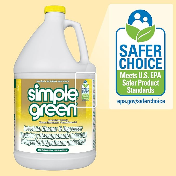 Simple Green Industrial Cleaner and Degreaser 1 Gal. MPF Micro-Particulate Fractionalization Lemon Scent