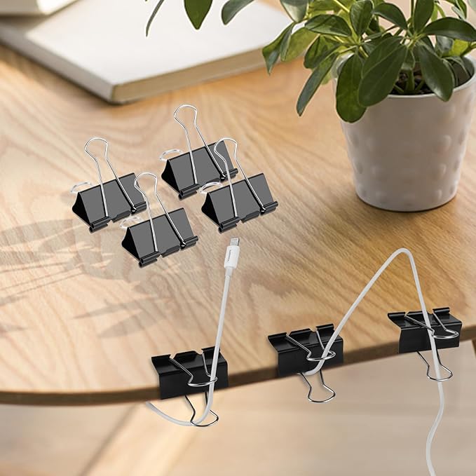 Ufmarine Extra Large Binder Clips 2 inch, (40 Pcs) Big Paper Clips for Office Supplies