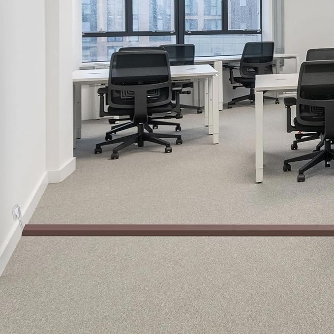 Eapele 10 ft Floor Cord Cover Heavy Duty Cable Protector, Cord Covers for Wires on Floor, Floor Cable Cover Easy to Unroll Prevents Trip Hazards for Home Office or Outdoor Settings (Brown - 2pcs)