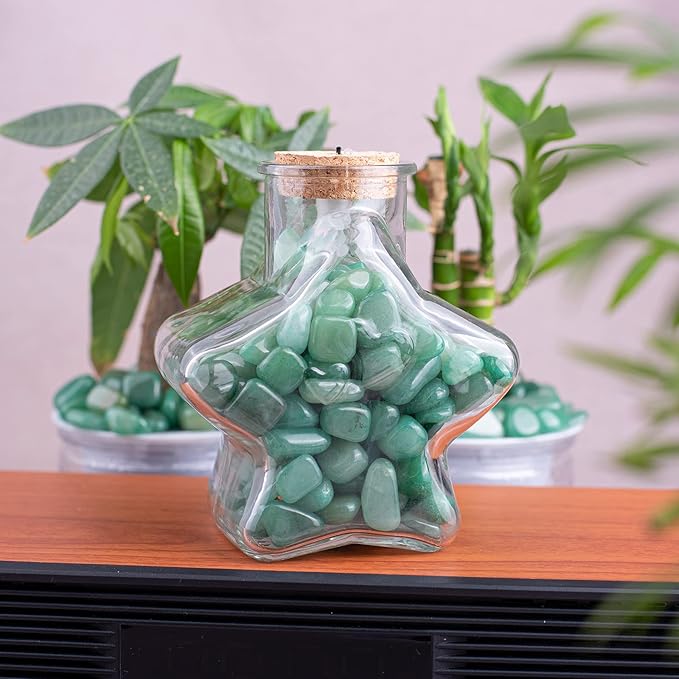 Polished Aventurine Crystals - 72 Pcs, 0.5" 10 oz Handpicked Natural Tumbled Gemstones Rocks, Pebbles for Reiki, Chakra, Healing Home Decor