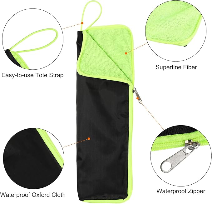 HARFINGTON Wet Umbrellas Bag Superfine Fiber Reversible Umbrellas Sleeve Cover Portable Waterproof Case for Storage Carry Travel Home Outdoor