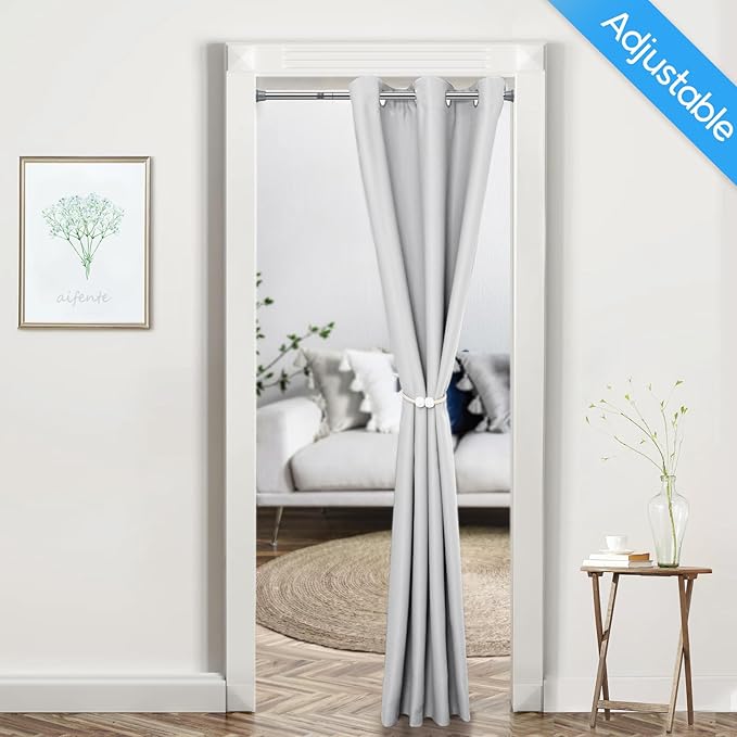 2-pack Spring Tension Rods, 23-46 Inch Adjustable Silver Tension Rod, Extendable Short Curtain Rod, Spring Loaded Curtain Rods, Tension Rod for Curtains, Closet, Kitchen
