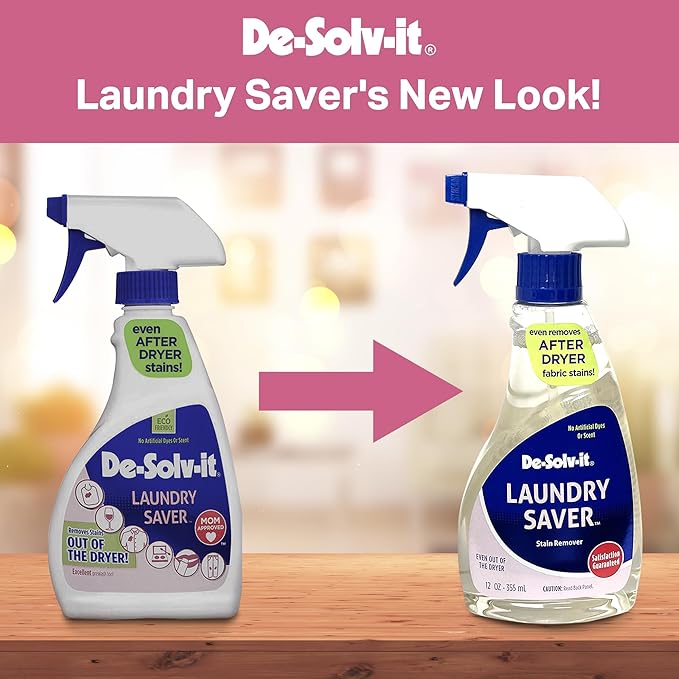 Orange-Sol De-Solv-It Laundry Saver, Instant Laundry Stain Removers, Spray and Wash Stain Remover, Powerful Spray Wash Formula, Hair & Skin-Safe, 12-Ounce, 2-Pack