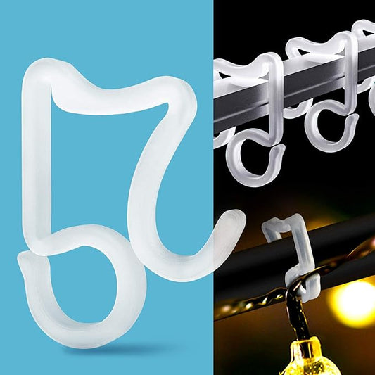 Holiday Light Clips Christmas Light Clips Outdoor Hang Gutter Hooks for Christmas Decoration String Lights Weatherproof Outdoor Lights Clips for Halloween Xmas(100 Pieces)