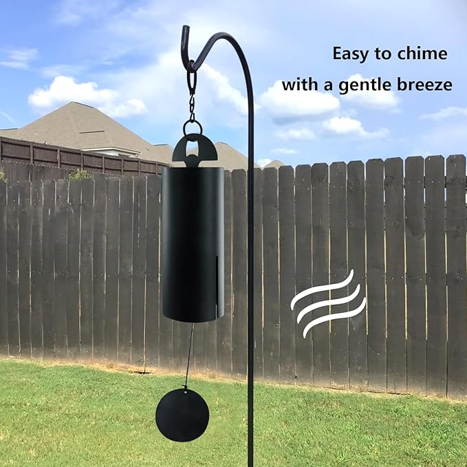 ASTARIN Wind Chimes for Outside Deep Tone Heroic Windbell Deep Resonance Serenity Bell Outdoor Decor for Patio,Yard,Porch,Garden(Matte Black)