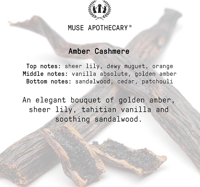 Muse Apothecary Linen Ritual - Aromatic, Soothing, and Relaxing Linen Mist, Laundry and Fabric Spray - Infused with Aromatherapy Essential Oils - 8 oz, Amber Cashmere, 2 Pack